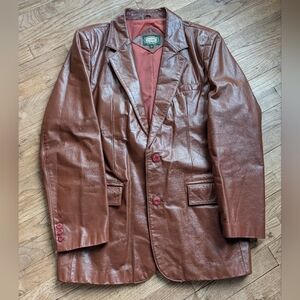 Hill & Archer Genuine Leather Blazer